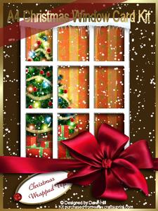 Christmas Window Card Kit A4 - Christmas Wrapped Up