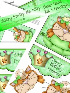 Sitty Pretty Ms Kitty - Easel Card Kit