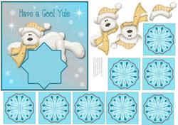 Have a Cool Yule - Teabag Tiles + Decoupage