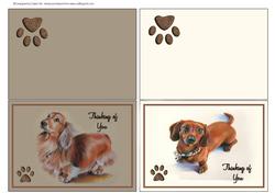 Daschund - Sausage Dog - Dog Notelets 1