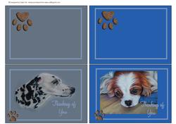 Dalmation + King Charles Dog Notelets 3