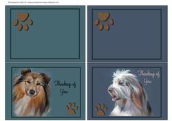 Sheepdogs Sheltie + Old English Dog Notelets 5
