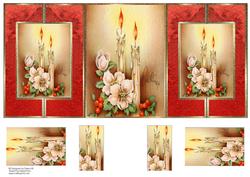 Christmas Rose and Candles - Double + Pyramid