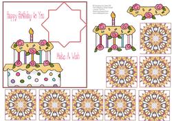 Happy Birthday Cake + Card Front + Tiles