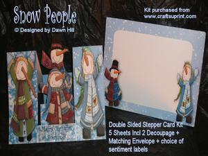 Snow People - Double Sided Stepper Card Kit
