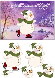 Tis the Season to Be Jolly - Snowman Decoupage