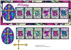 Happy Easter - Stained Glass Dl