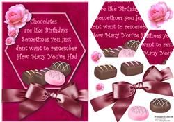 Chocolates Are Like Birthdays - Decoupage