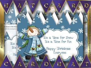 Hat Card Kit - It's a Time for Snow