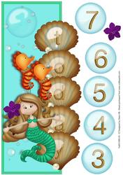 Little Mermaid - Age Card 3 - 7