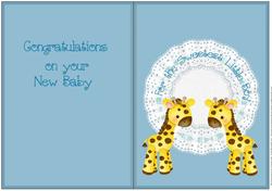 Sweetest Little Boy - New Baby Insert