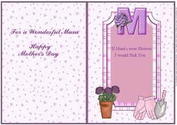 Mum - Picked Especially for You - Mother's Day Insert