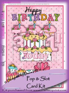Pop & Slot - Bumper Birthday Cake - Card Kit