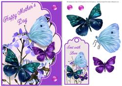 Mother's Day Butterflies Scallop