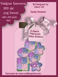 Patchwork Baby Buttons