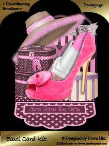 Easel Card Kit - Here Come the Girls
