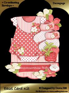 Easel Card Kit - Summertime Baby - Girl