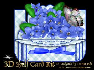 3D Shelf Card Kit - Forget Me Not