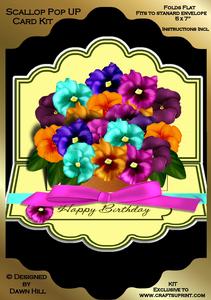 Scallop Pop Up Kit - Pretty Potted Pansies