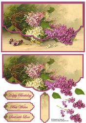Lilac Basket - Envelope Card