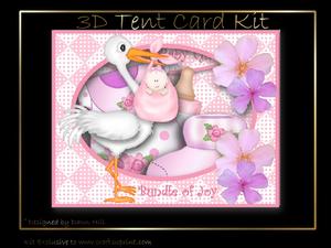 Bundle of Joy - 3D Tent Card Kit - Girl