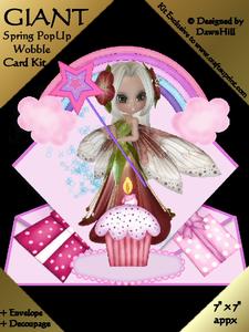 Giant Spring Wobble Card Kit - Fairy Cakes