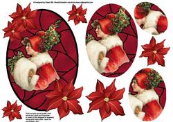 Christmas Vintage Victorian Lady Stain Glass