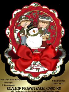 We Can Build a Snowman - Scallop Flower Easel Kit