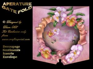 Aperture Gatefold Card Kit - Posie Ring of Pansies
