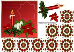 May All Your Christmas's Be Red - Card Front + Teabag Tiles