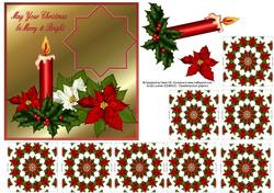 May All Your Christmas's Be Gold - Card Front + Teabag Tiles