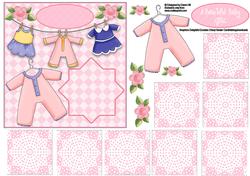New Baby Girl - Teabag Tiles + Card Front