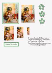 Hush a Bye Girl with Doll Pyramid Topper