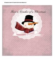 Hope Your Christmas Cracker - Snowman 3 Insert