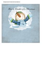 Hope You Christmas Cracker - Snowman Insert