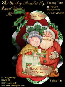 Santa's Cookies - 3D Teabag Easel Bracket Card Kit