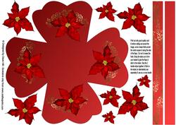 Treat Basket - Red on Red Poinsettea