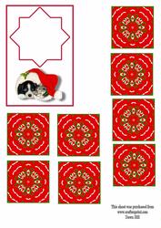 Christmas Tea Bag Topper Card Front