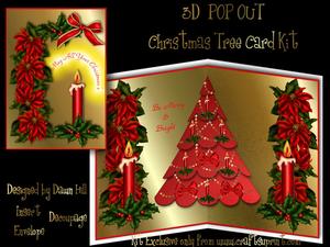 3D Pop Out Christmas Tree - Christmas by Candlelight