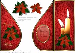 Christmas Teardrop Card Decoupage