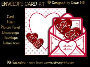 Envelope Card - Card Kit - My Heart My Love