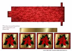 Christmas Pointsettia Waterfall Card