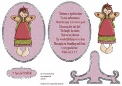 A Special Sister Christmas Plate Card