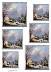 Christmas Snow Scene Topper
