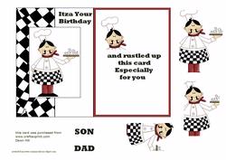 Itza Your Birthday Fold Back Card