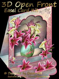 3D Open Front Easel Kit - Lilies Galore