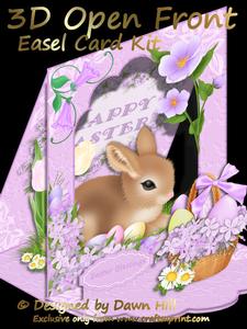 3D Open Front Easel Kit - Easter Bunny