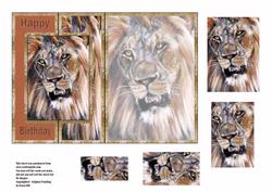 Lion Foldback Card + Pyramid Topper
