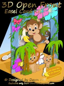 3D Open Front Easel Kit - Cheeky Monkey