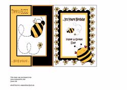 Theres a Buzz - Fold Back Quick Card